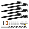 6pcs Wall Shelf Brackets Heavy Duty Floating Shelf Bracket Hidden,Invisible Black Shelving Brackets Decorative Floating Shelf Hardware Heavy Duty,Metal Shelf Support Bracket(10"-6pcs) - size: 10 inch-6pcs