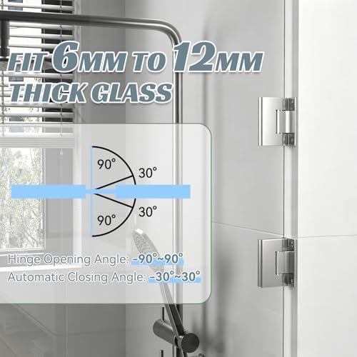 304 Stainless Steel Shower Door Hardware Kit - color: Chrome