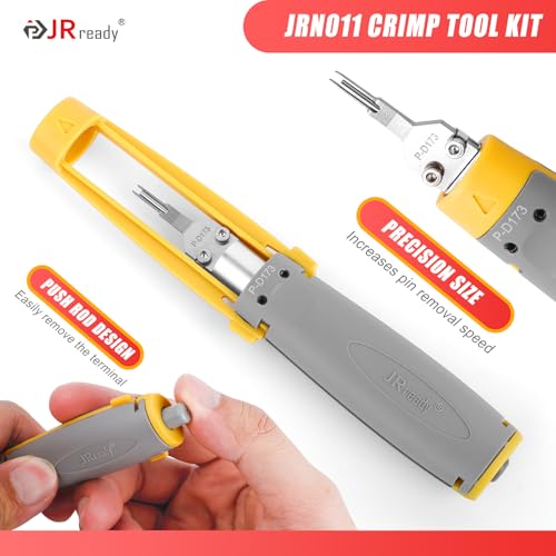 JRready ST6545 Mini-Fit Jr. Ratchet Crimper Pin Extractor Tool Kit with 100Pairs Terminals 18-24AWG Electrical Automotive Wire Pin and Socket Standard Molex 4.2mm Pitch - color: Mini-fit Jr. Crimp Tool Kit