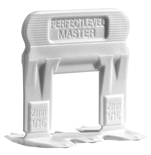 T-Lock PERFECT LEVEL MASTER Professional Anti lippage Tile Leveling System - Spacers Only - Red Wedges Not Included and Sold Separately (500, 2mm) - size: 2mm