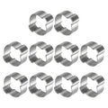 10 Pack Stainless Steel Range 12.5-15mm Double Ear Hose Clamps - size: 12.5-15mm