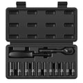 Reniteco 13-Piece 1/4" Drive Socket Set, SAE 3/16"-11/32", 72-Tooth, Cr-V - size: 1/4"-13 PCS