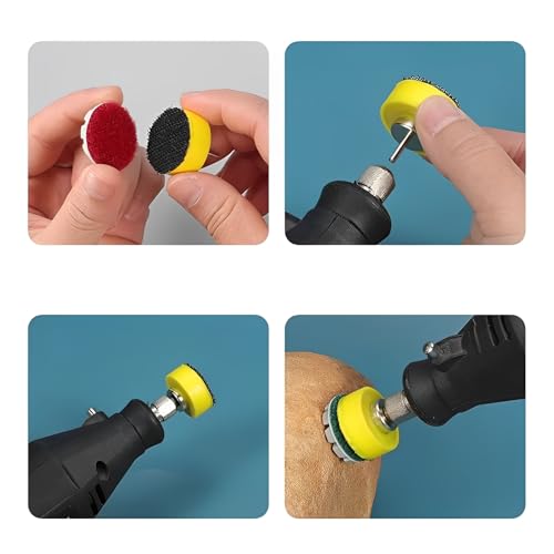 1inch 25mm Mini Diamond Polishing Pad Set, 14PCS Different Grit 50#-10000# Water Sanding Discs & 1PC 2.3mm Shank Hook & Loop Backing Holder for Detail Fine Grinding - style: 2.3mm Shank