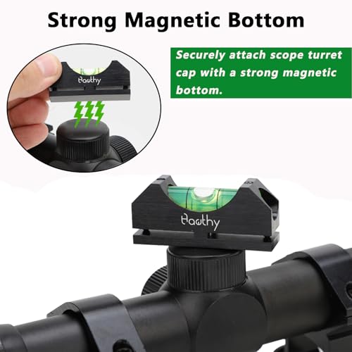 Hawthy Scope Leveling Kit Scope Bubble Level Picatinny Scope Level Magnetic Level Tool Bubble Leveling System - color: Black
