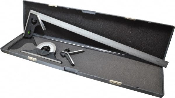 SPI 13-277-9 Combination Square 4-Piece Set: 3 Cast Iron Heads & 24" 4R Steel Blade - style: 24-inch Blade