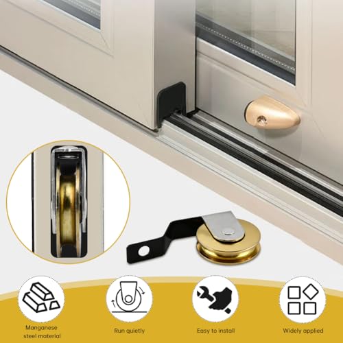4 Pack Sliding Screen Door Rollers Tension Spring Wheels Replacements