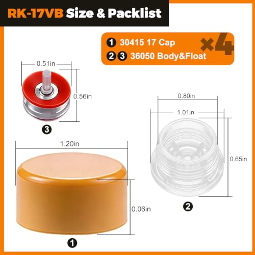 RK-17VB Repair Kit for Woodford Model 17 Outdoor Faucet, 4 Pack - color: RK-17VB