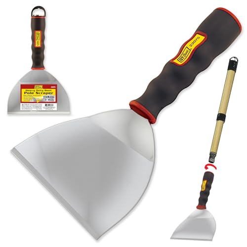 IVY Classic 23075 6" Heavy-Duty Bent Pole Scraper with Stainless Steel Blade, 1-Pack - style: 7" BENT POLE SCRAPER