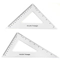 Coopay Large Triangle Ruler Set Square, 30/60 and 45/90 Degrees, Triangle Hollow - size: Triangle Hollow