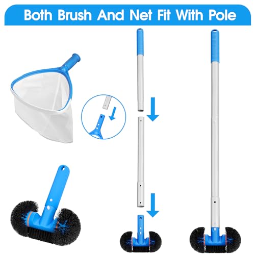 TidyMister 4-in-1 Spa Cleaning Kit with 2 ft Pole - size: 4pcs