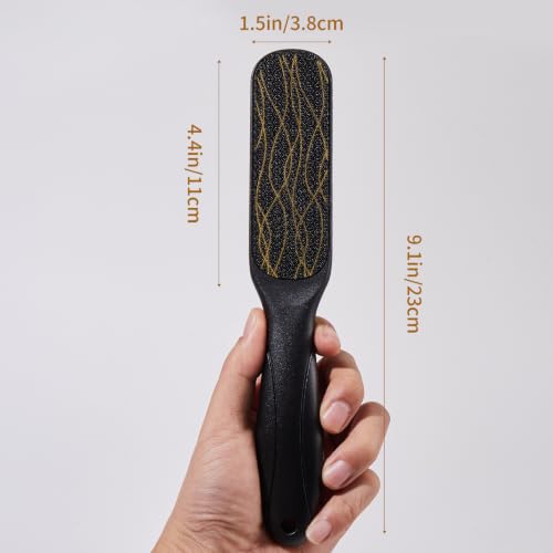 Nano Glass Foot File, Double-Sided Foot Callus Remover for Cracked Heels - color: Black