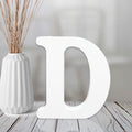 AOCEAN 4 Inch White Wood Letters Unfinished Wood Letter for Wall Decor Decorative Standing Letters Slices Sign Board Decoration for Craft Home Party Projects (D) - style: D