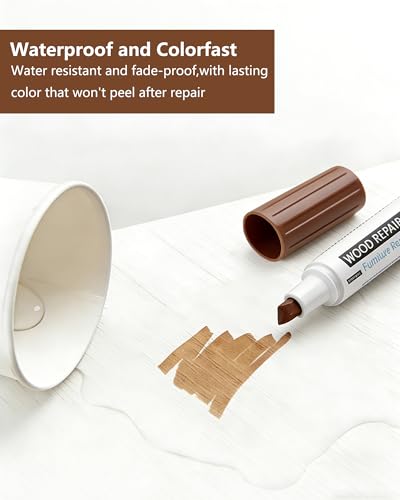Wood Repair Kit - Furniture Markers for Touching Up Hardwood Scratches, Holes, Cracks, Stains, Laminate Floor, Cabinets, and Tables