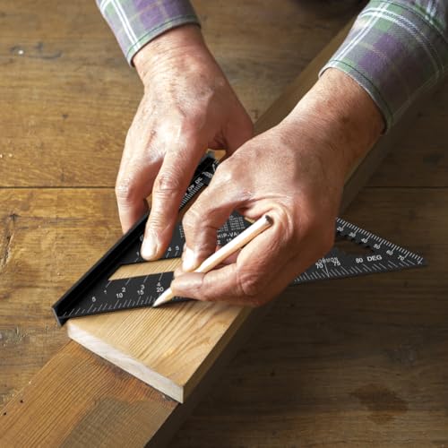 Carpenter Square 7 Inch Rafter Square for Angle Drawing Triangle - Black - color: blue
