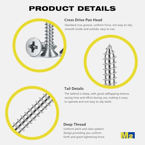 800pcs Self-Tapping M2 Pan Head Screws Assortment Kit