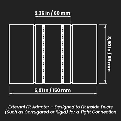 Repa Market 4" Inch Flexible Male Fit Duct Connector – Galvanized Steel Round Pipe Extender for Spiral Ducts – Vibration & Noise Reduction Coupler for HVAC Systems, Exhaust, and Dryer Vent Connections - size: 4" Inch