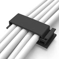 Cable Clips with Strong Self-Adhesive, XIAOXI Multipurpose Wire Clamps for Cable Management and Cable Runs, TV PC Wire Holder Sticky Tidy - (20pcs) - color: Black