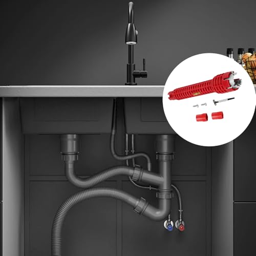 8 in 1 Faucet and Sink Installer, Multifunctional Sink Wrench, Sinks Repair Removal Plumber Tools, Plumbing Tool for Bathroom, Kitchen, Sink, Toilet