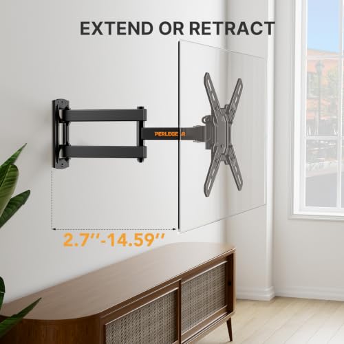 Perlegear Full Motion TV Wall Mount for 13–43 inch TVs up to 44 lbs - size: for 13-43 inch TVs&Monitors