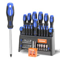 SORAKO 40-Piece Screwdriver Set, Multi-Purpose Magnetic Screwdriver Set with Case, Magnetic Screwdriver Set with Go-Thru Steel Blades | High Torque, Plastic Racking