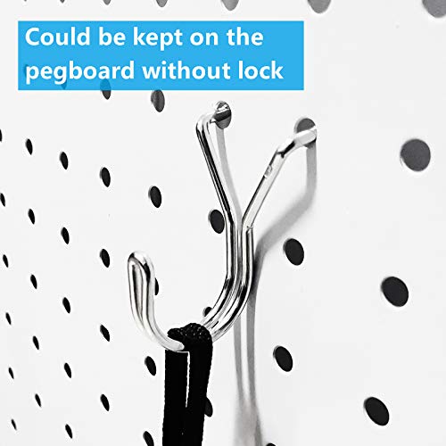 FRIMOONY Pegboard Hooks, with Bins, Peg Locks, for Organizing Various Tools, 204 PCS, 80 of Which are Locks - style: 204PCS