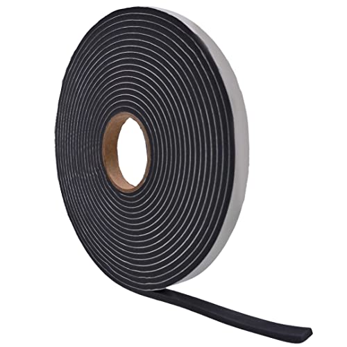 WOD Insulation Foam Tape Self Adhesive - 1/4 Thick x 7/8 Width - 35 feet - Made in USA Weather Stripping, HVAC, Sealing Doors, Windows, Pipes, Cooling, Sound Proof, and Air Conditioning. - color: Width: 7/8 Inch, size: Thick: 1/4 inch