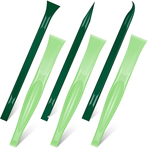 Honoson 6 Pcs Non-scratch Plastic Scraper Cleaning Tool, Green Color - color: Green Color