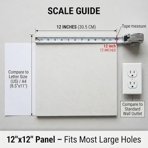 Drywall Repair Kit，34 Pcs 12x12inch Wall Patch Kit with Saw& Wood Boards