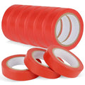Romeda 9 Pack Electrical Tapes, Electrical Tape Water, Sun, and Oil Resistant, Electrical Tape is Suitable for Most Domestic, Commercial, and Industrial environments - Red - color: Red