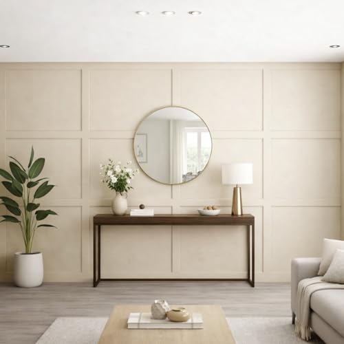 Weysat 1 Set Board and Batten Wall Panel Wainscoting Panel 145.67 X 96.06 Inch - size: 38.2"L x 9.8"W