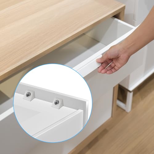 50 Pcs Drawer Angle Bracket Fastener with Screws
