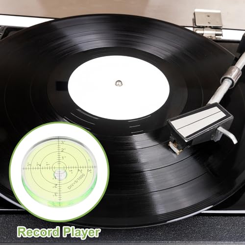 PATIKIL 4pcs Round Bubble Level 66x10mm Mini Circular Bullseye Spirit Levels Measuring Layout Tools for Leveling Camera Tripod Telescope Workshop Turntable Pictures Frame, Green