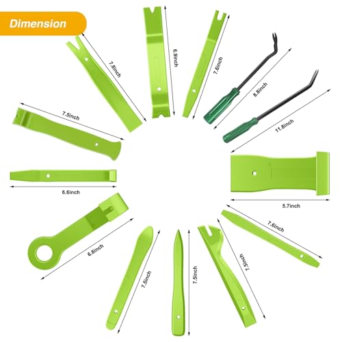 GOOACC 13PCS Nylon Trim Removal Tool Set - color: Green, size: 13Pcs