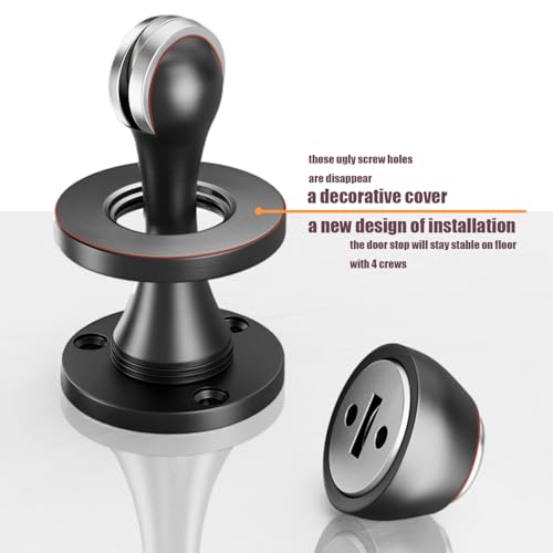 Solid Mental Magnetic Door Stop, Wall Mounted, Oil Rubbed Bronze - color: 1 PCS Oil Rubbed Bronze