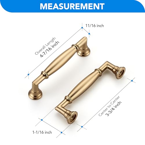 HOME EDIT Champagne Bronze Cabinet Handles 3-3/4 Inch Pulls 20 Pack - color: Champagne Bronze, size: 3-3/4 inches Hole Center