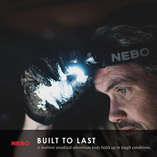 NEBO Transcend Rechargeable Headlamp | 1000 Lumens, 5 Light Modes, Detachable Magnetic Work Light, Water Resistant, Bright LED Headlight for Hiking & Camping, Includes USB Charging Cable - style: 1000 Lumen