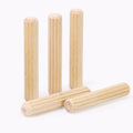 1/4" x 1-1/2" Wooden Dowel Pins, FoDau770 Fluted Wood Dowel Rods, Natural Beech Wood Dowel Pegs for Crafts, Woodworking, DIY Furniture - 200 Pieces - size: 1/4" x 1-1/2"