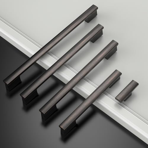 Asidrama 10 Pack 5 Inch(128mm) Oil Rubbed Bronze Cabinet Pulls Kitchen Cabinet Handles Cabinet Pulls Cabinet Hardware for Cupboard Drawer - color: Oil Rubbed Bronze, size: 5" Hole Center(128mm)