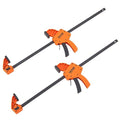 VEVOR Bar Clamps for Woodworking, 2-Pack 24" One-Handed Clamp/Spreader, Quick-Change F Clamp with 300 lbs Load Limit, High-strength Plastic and Carbon Steel, Wood Clamps for Woodworking Metal Working - size: 24"(2 Pack), style: Quick Grip