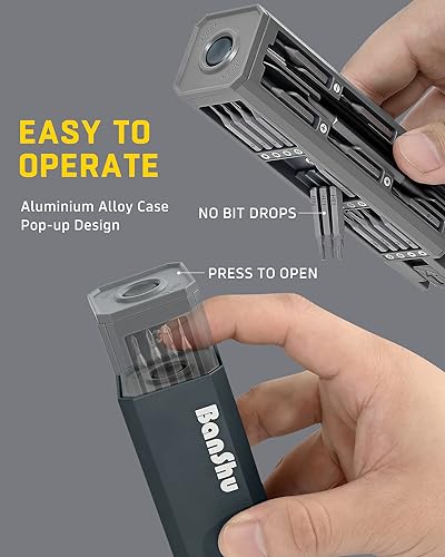 Banshu Mini Screwdriver Set, 46 in 1 Small Screwdriver Set with Case - size: 46-in-1