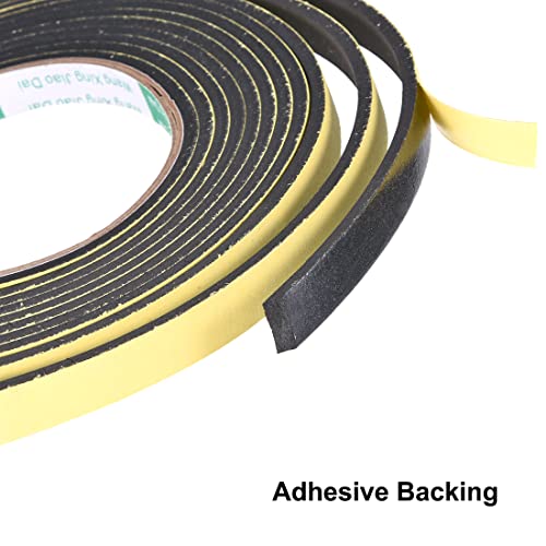 uxcell Sealing Foam Tape 10mm Wide 3mm Thick 4m/13ft Long, Self Adhesive Weather Strip for Window Door Insulation, Pack of 2 - size: 10mmx3mmx4m