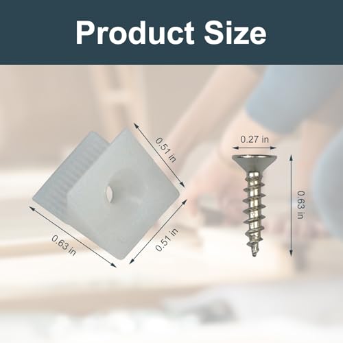 100 Pack Drawer Wedges with Screws, Bottom Support Replacement Brackets for Drawer, Cabinet, Furniture Repair Kit (100)