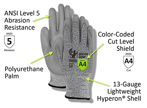 MAGID Griffin Gear ANSI A4 Sandy Nitrile Coated Work Gloves - color: Polyurethane Coating, size: 7/S, style: 12 Pair
