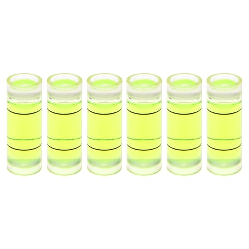 HARFINGTON 6pcs Small Cylindrical Bubble Level Vials 8x22mm PMMA Mini Horizontal Bubble Spirit Level Measuring Layout Tools for RV TV Picture Frame Hanging Tool Leveler - size: 8x22mm