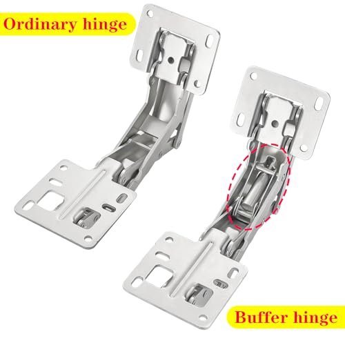 Qrity 2X Soft Close Hinges with Screws 175° Hydraulic Cabinet Doors Hinge - size: 2 Pcs Hinges-Slow Close