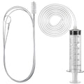 Gisafai 3 Pcs Refrigerator Cleaning Kit with Syringe Compatible with Water Line for 1.5m Flexible Refrigerator Scrub Brush Flexible Feeding Tube Brush for Ice Maker Dispenser (45'' Ice Water Tube) - size: 45'' Ice Water Tube