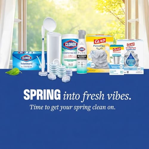 Clorox ToiletWand Toilet Cleaning Starter Kit, 1 Kit with 6 Refill Heads - size: 1 Count (Pack of 1)