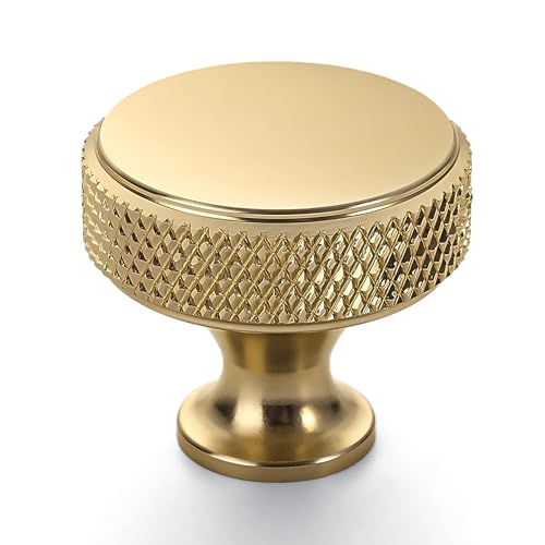 10 Pack Champagne Bronze Cabinet Knobs 1.2'' Knurled Drawer Pulls - color: Champagne Bronze