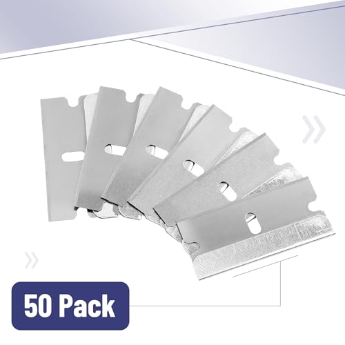 Bates- Razor Blades, 50 pcs, Carbon Steel Flat Scraper Blades - color: Silver, size: 50 Pack