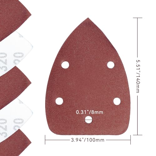 60 Pcs 320 Grit Mouse Sandpaper, Aluminum Oxide Mouse Sanding Pads - size: 320 Grit